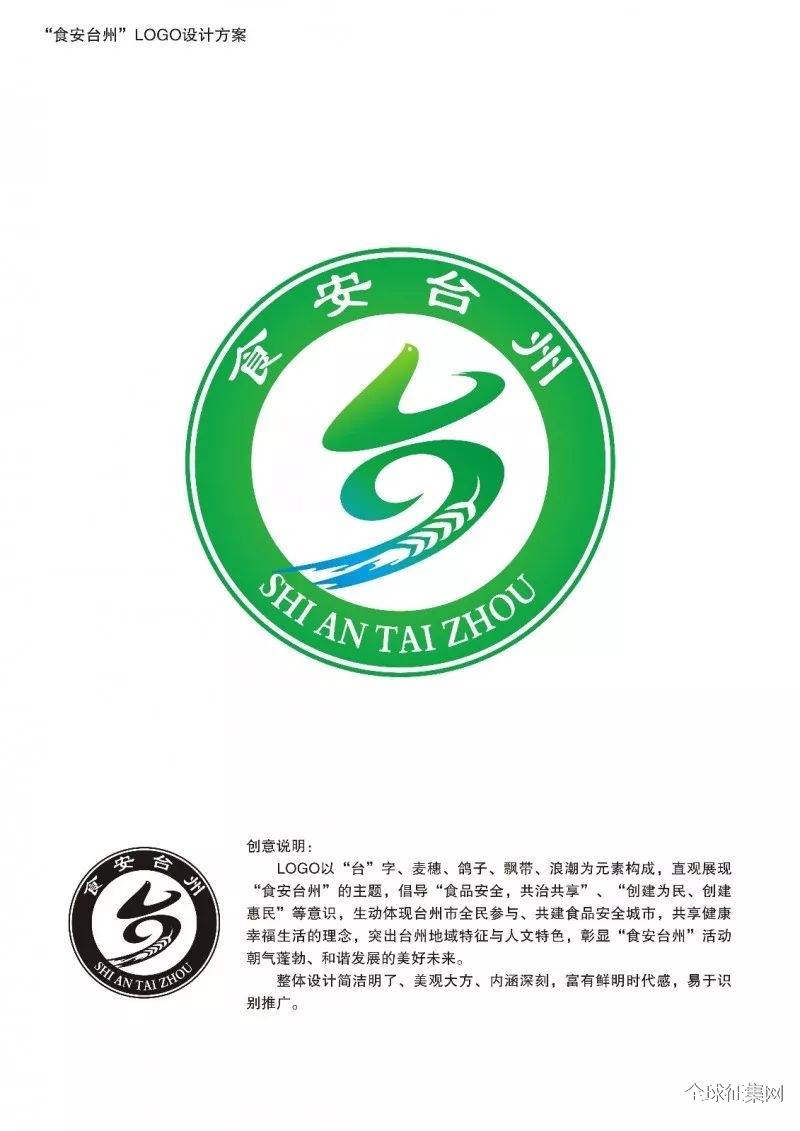 "食安台州"logo征集揭晓公示