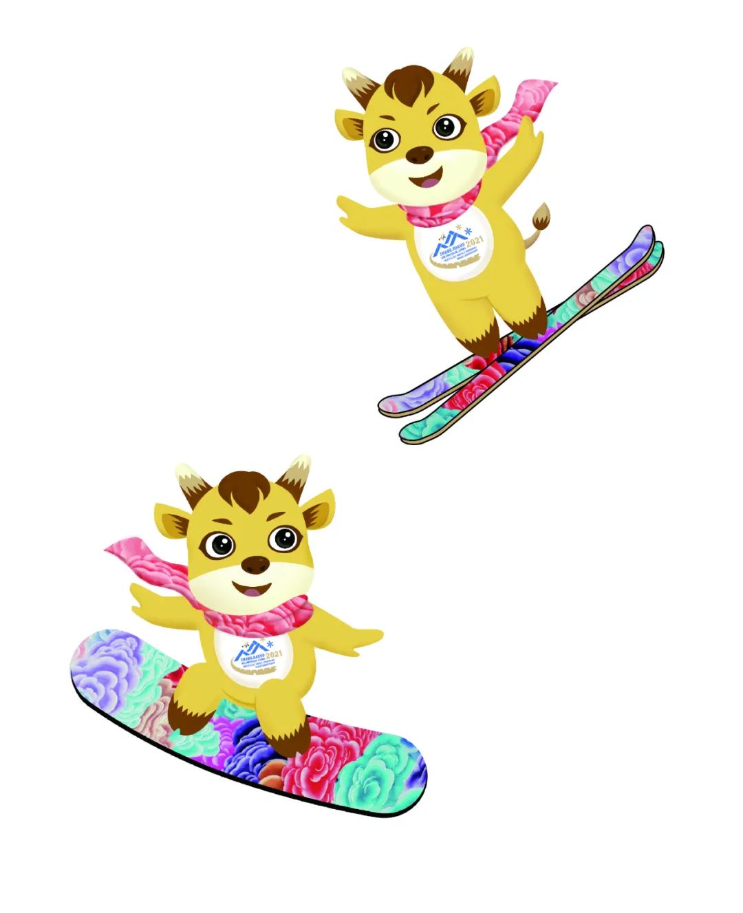 张家口2021年国际雪联自由式滑雪和单板滑雪世界锦标赛吉祥物揭晓