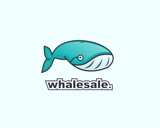 以鲸鱼为元素的logo设计