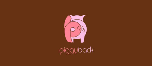 猪元素的logo设计欣赏